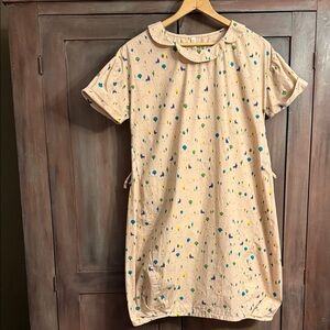 Charming woman's med dress with Colorful whimsical print